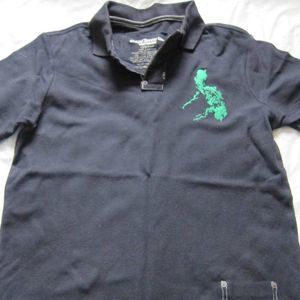 vintage coach jeans polo shirt embroidery and sewing pocket details sz medium